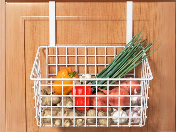 Krepšelis metalinis durelėse kabantis organizatorius virtuvės pakabinama lentyna, Baltas, Szín, Fehér