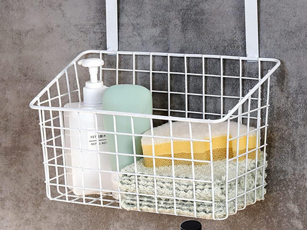 Krepšelis metalinis durelėse kabantis organizatorius virtuvės pakabinama lentyna, Baltas, Szín, Fehér