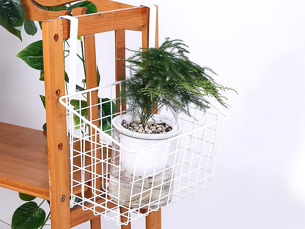 Krepšelis metalinis durelėse kabantis organizatorius virtuvės pakabinama lentyna, Baltas, Szín, Fehér