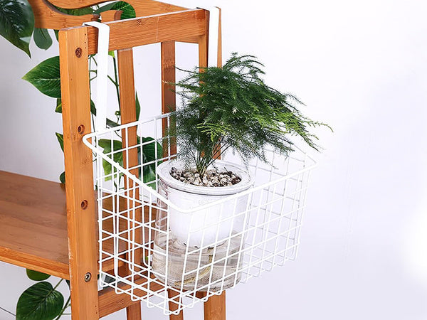 Krepšelis metalinis durelėse kabantis organizatorius virtuvės pakabinama lentyna, Baltas, Szín, Fehér