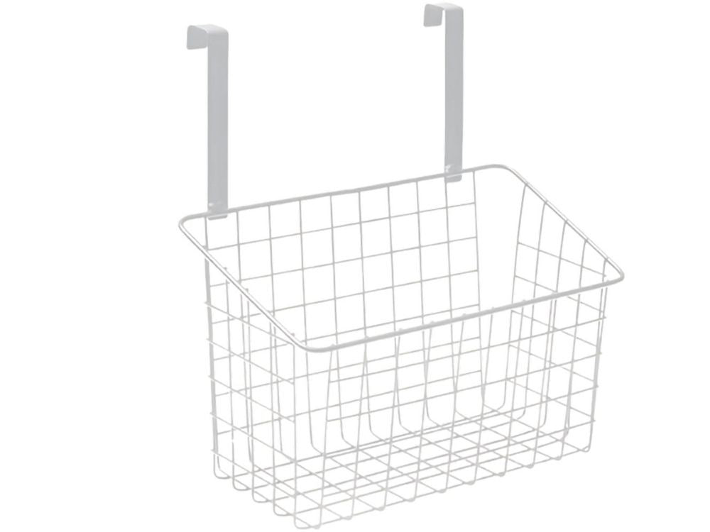 Krepšelis metalinis durelėse kabantis organizatorius virtuvės pakabinama lentyna, Baltas, Szín, Fehér
