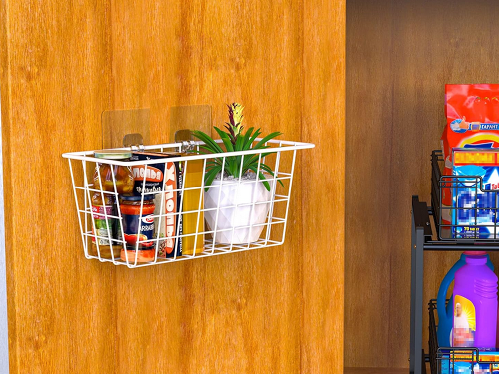 Pakabinamas krepšys metalinis organizatorius pakabinama lentyna balta stipri, Baltas, Szín, Fehér