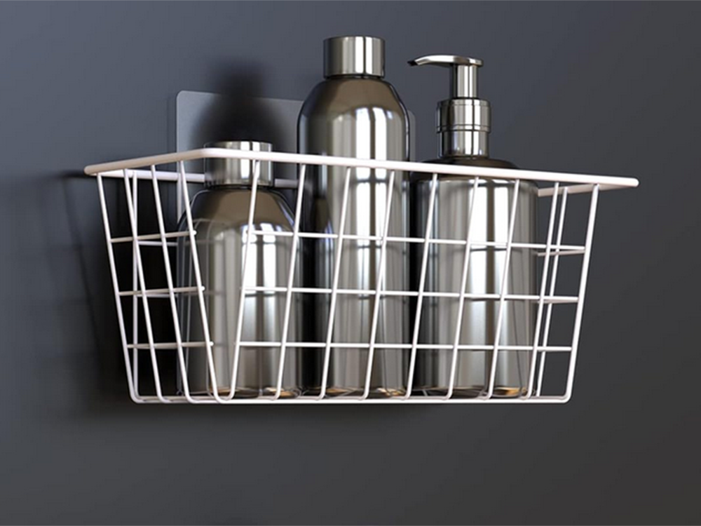 Pakabinamas krepšys metalinis organizatorius pakabinama lentyna balta stipri, Baltas, Szín, Fehér