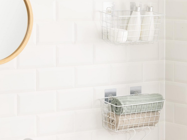 Pakabinamas krepšys metalinis organizatorius pakabinama lentyna balta stipri, Baltas, Szín, Fehér