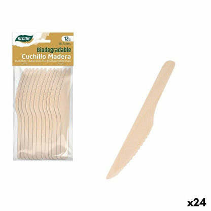 Peilių rinkinys Algon Medžio 12 Dalys 16,5 cm (24 vnt.)