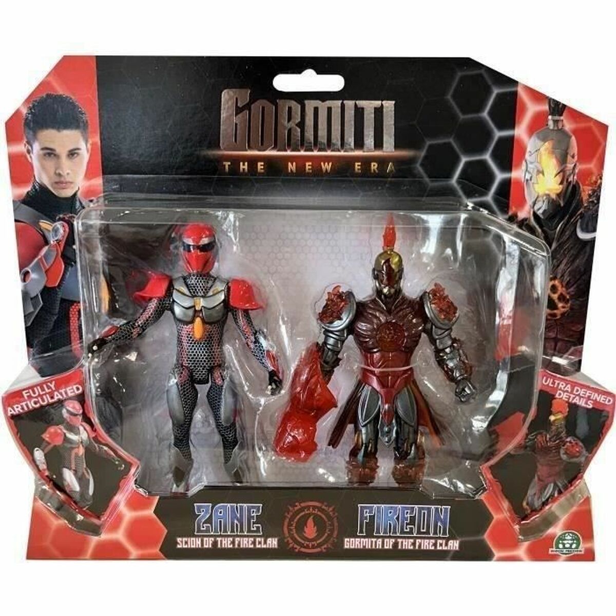 Playset Gormiti GORMITI - Scion and Gormiti associated Fire - Zane and Fireon 15 cm