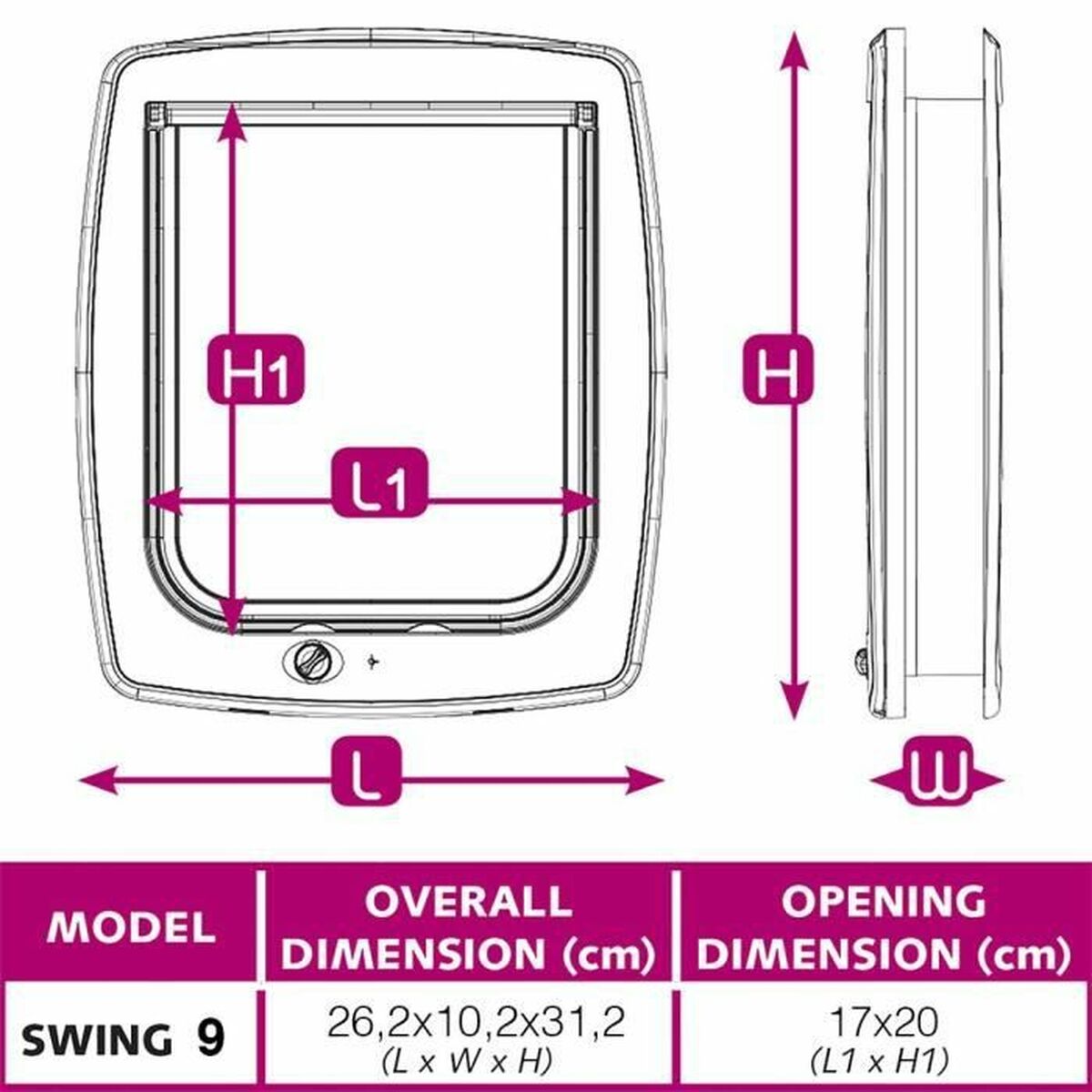 Katės atvartas Ferplast Swing 9 26,2 x 10,2 x 31,2 cm Ruda Plastmasinis