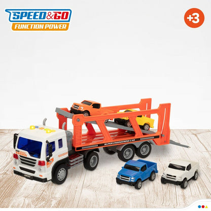 Sunkvežimių vežimėlis ir automobiliai Speed & Go 37,5 x 12,5 x 10 cm (2 vnt.)