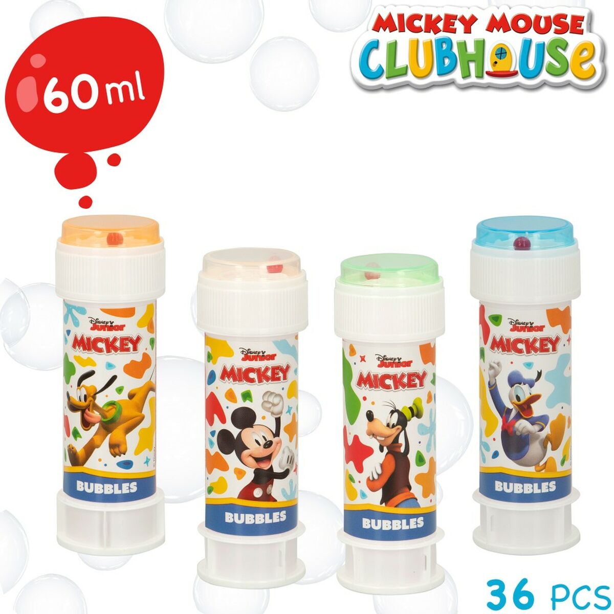 Burbulų pūtiklis Mickey Mouse 60 ml 3,8 x 11,5 x 3,8 cm (216 vnt.)