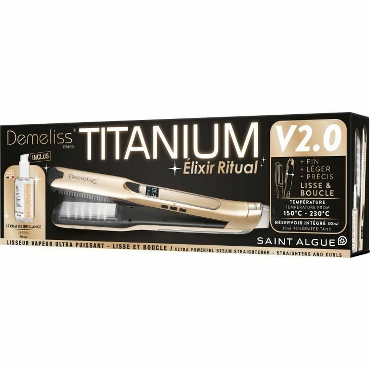 Plaukų tiesintuvas Saint-Algue TITANIUM V2 ELIXIR RITUAL DEMELISS