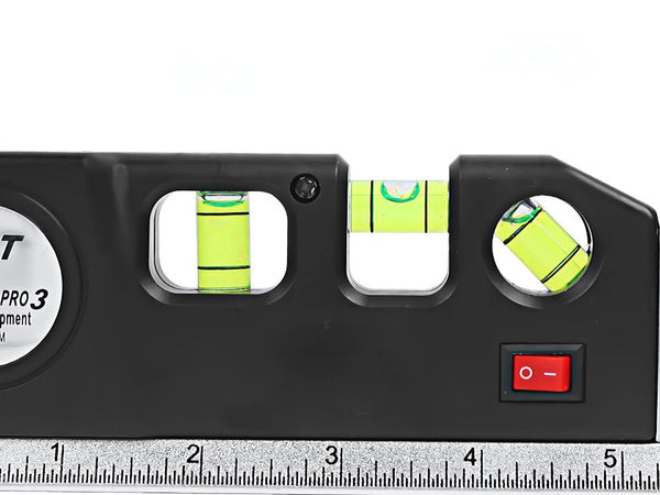 Tikslus lazerinis gulsčiukas su 2,5 m matavimo juosta lazerinis 3 led režimai usb