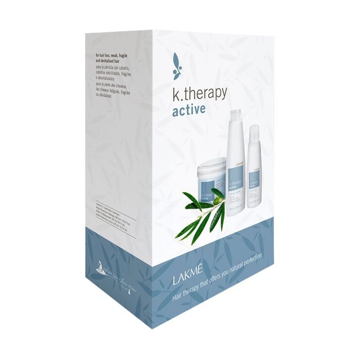 Lakme Active Pack K.Therapy Kit priežiūros rinkinys 300 ml + 8x6 ml