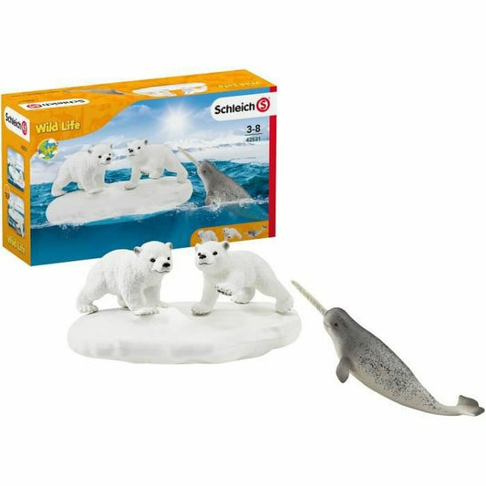 Laukinių gyvūnų rinkinys Schleich Polar Bear Slide + 3 metų