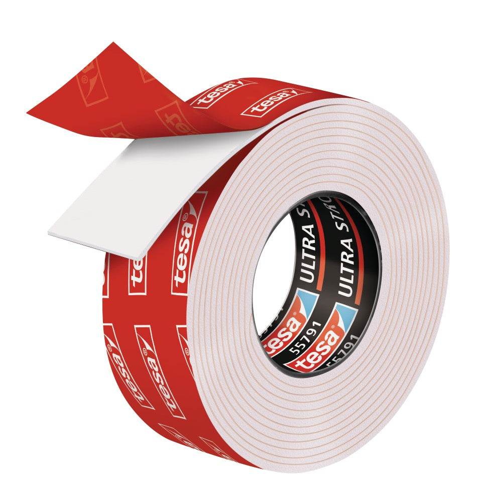 Lipni dvipusė juosta lauko/vidaus darbams TESA ULTRA STRONG 1.5 m x 19mm 55791-00003-01