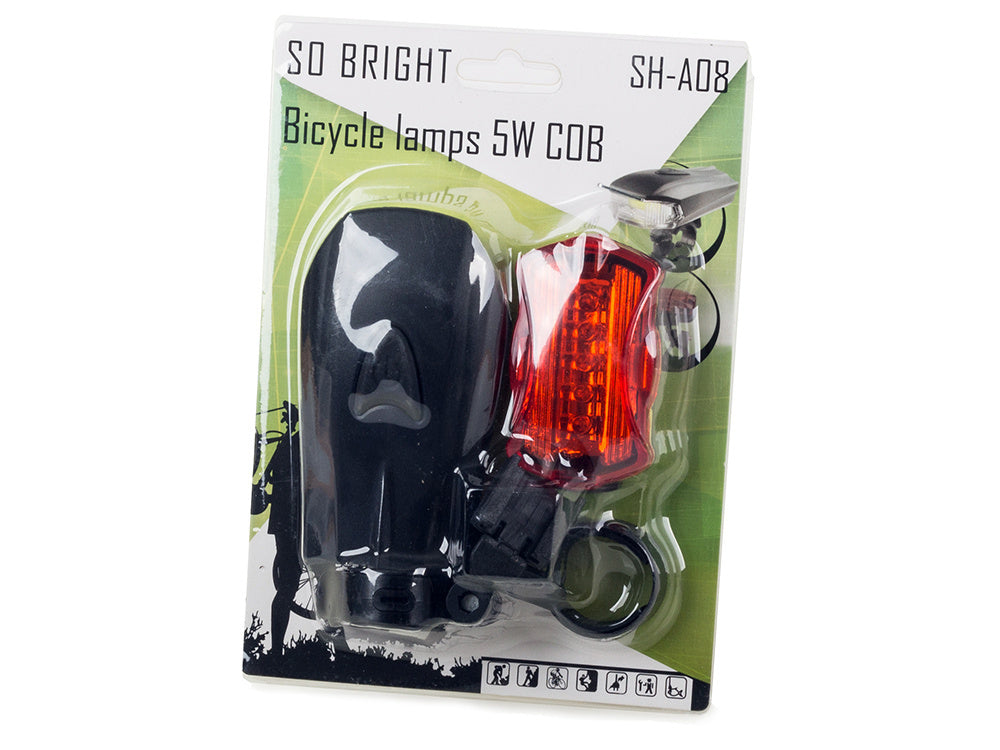 Led dviračių žibintai cob 5w priekiniai galiniai žibintai