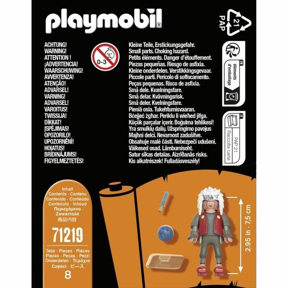 Playset Playmobil Naruto Shippuden - Jiraiya 71219 8 Dalys