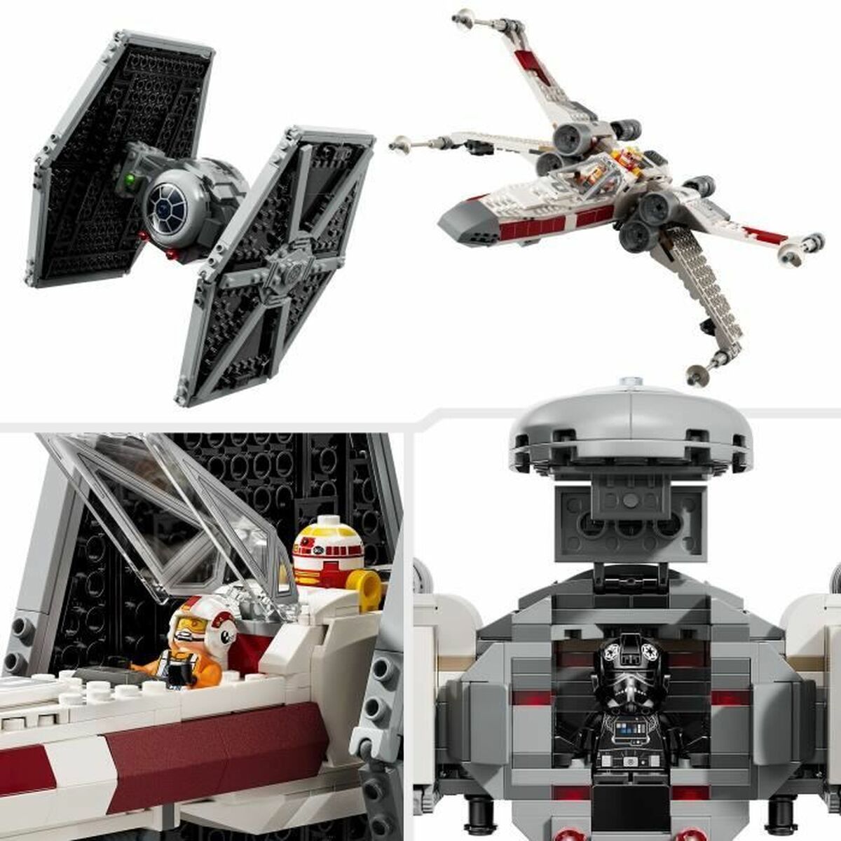 Statybos rinkinys Lego 75393 TIE Fighter and X-Wing Combiner 1063 Dalys