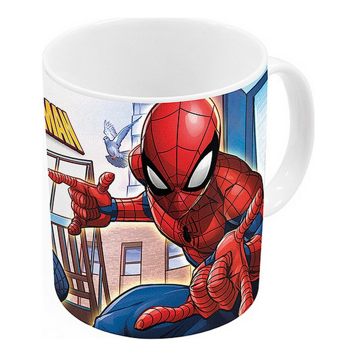 Puodelis Spider-Man Great power Mėlyna Raudona Keramikinis 350 ml