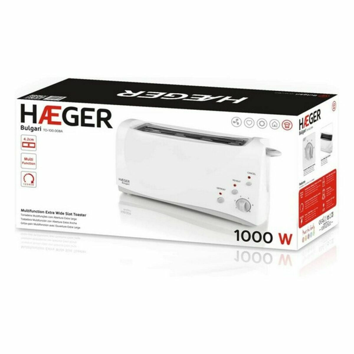 Skrudintuvas Haeger TO-100.008A Daugiafunkciniai 1000 W Balta