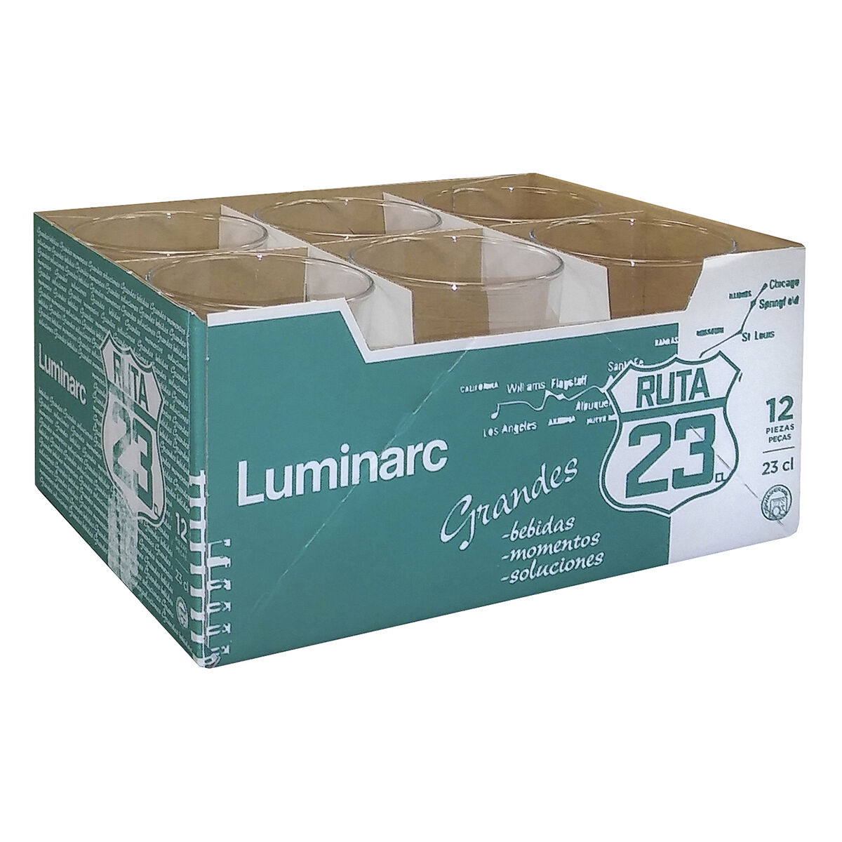 Stiklas Luminarc Ruta 23 Skaidrus stiklas (230 ml) (12 vnt.)