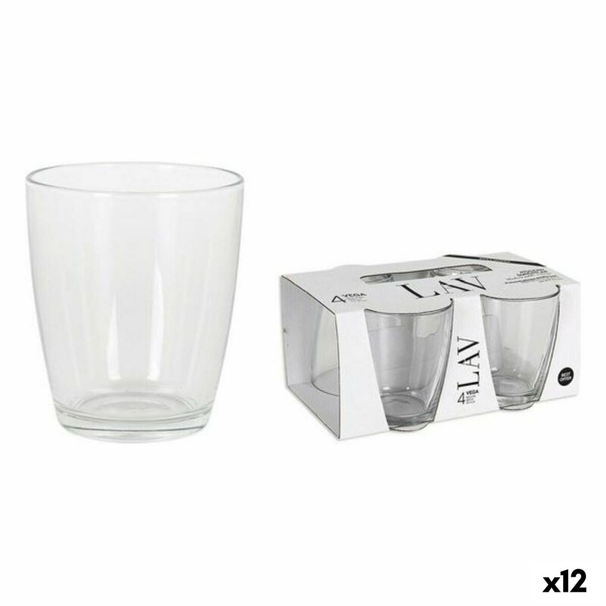 Stiklinių rinkinys LAV 65357 340 ml 4 Dalys (4 vnt.) (12 vnt.)