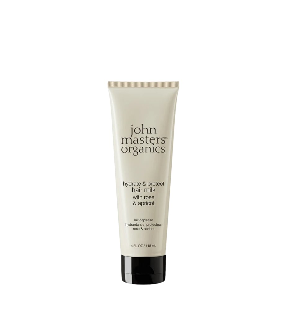 John Masters Organics rožių ir abrikosų pienas plaukams 118 ml