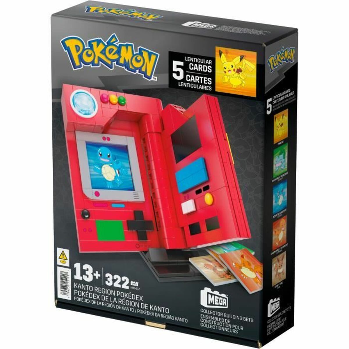 Statybos rinkinys Megablocks MEGA-Pokémon-Pokédex of the Kanto region-322 pieces HYM37