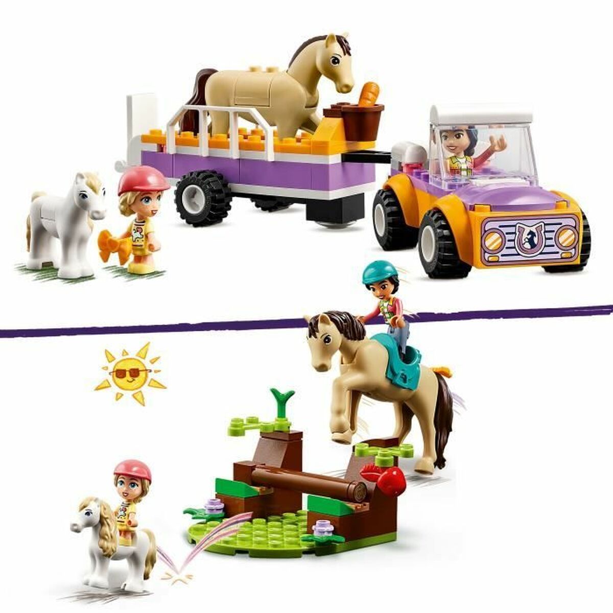 Statybos rinkinys Lego 42634 Horse & Pony Trailer Spalvotas 105 Dalys