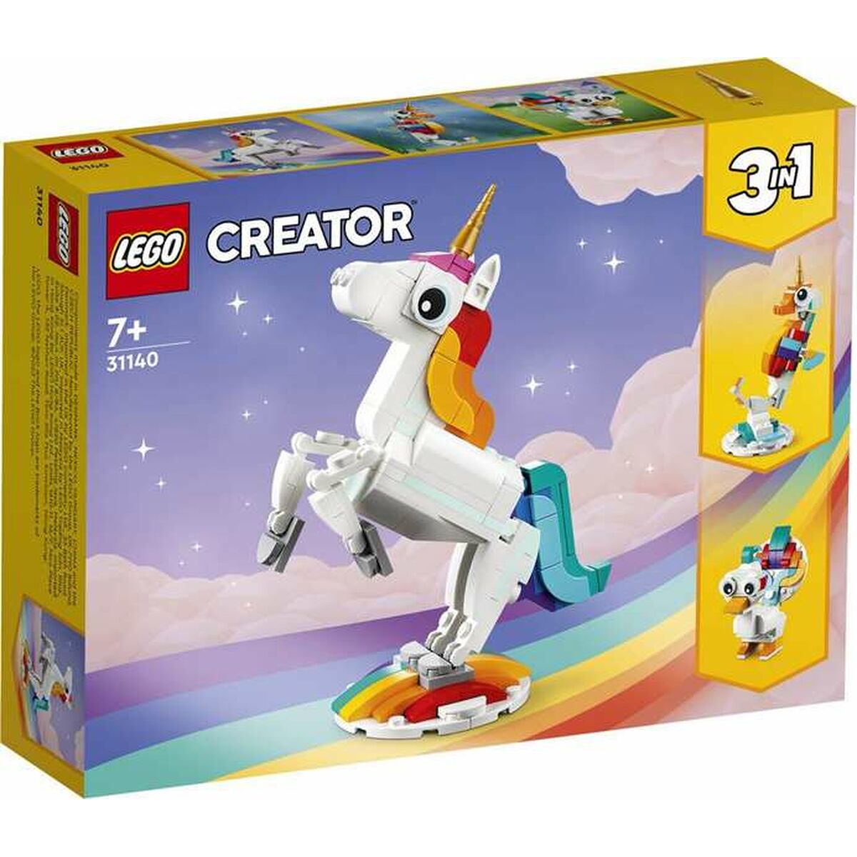 Statybos rinkinys Lego Creator Magic Unicorn 31140 3 viename 145 Dalys