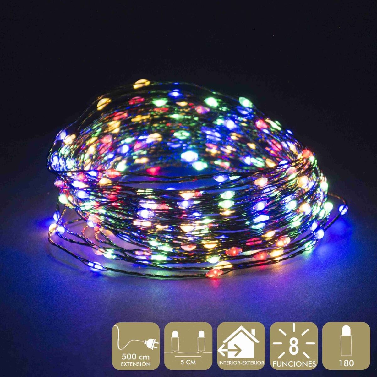 LED žibintai užuolaidoms Spalvotas Metalinis Plastmasinis 15 X 8 X 9 CM