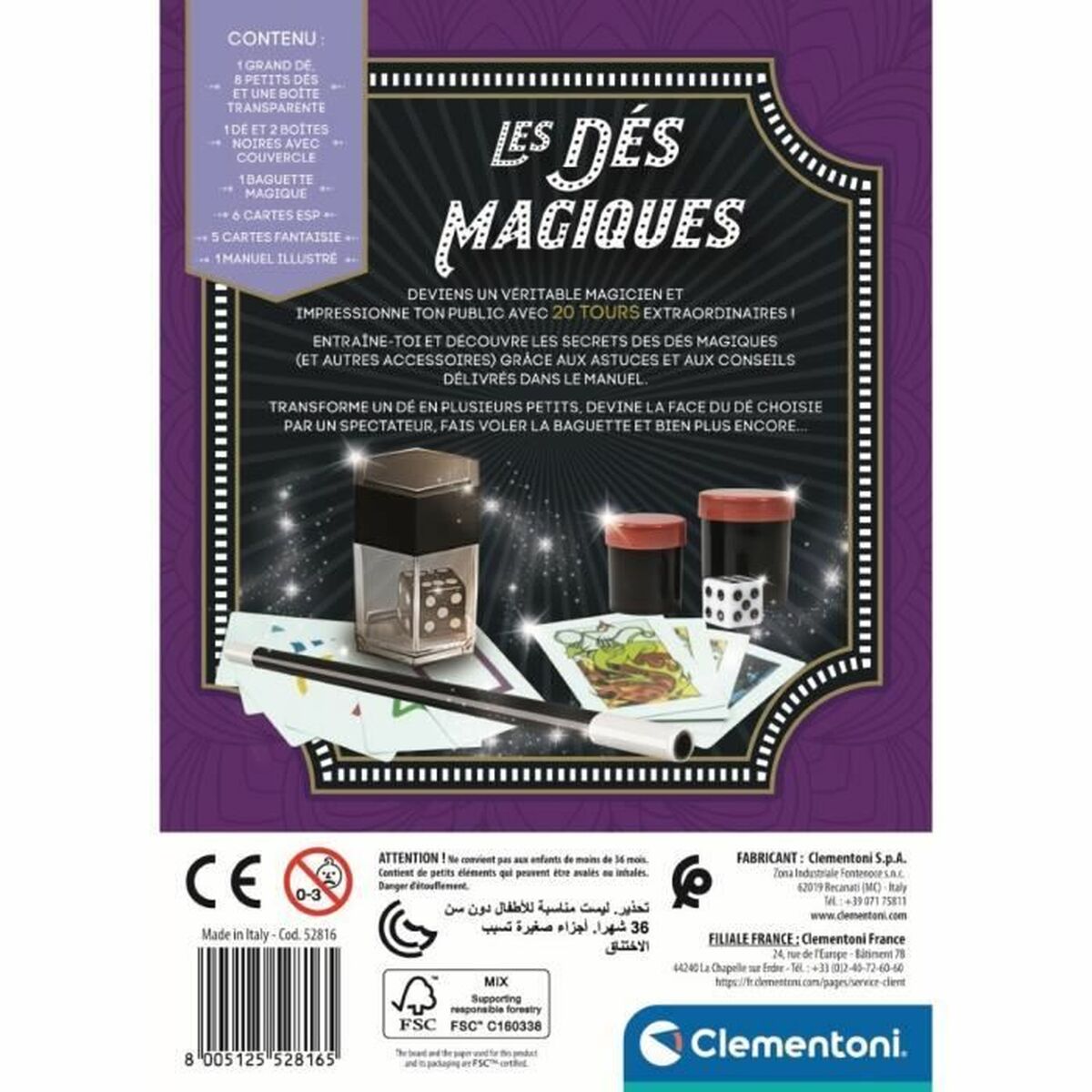 Burtų žaidimas Clementoni Coffret des dés magiques (FR)