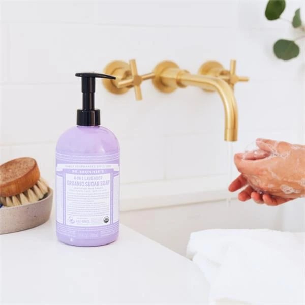 Dr. Bronner's Organic Sugar Lavender skystas muilas 355 ml