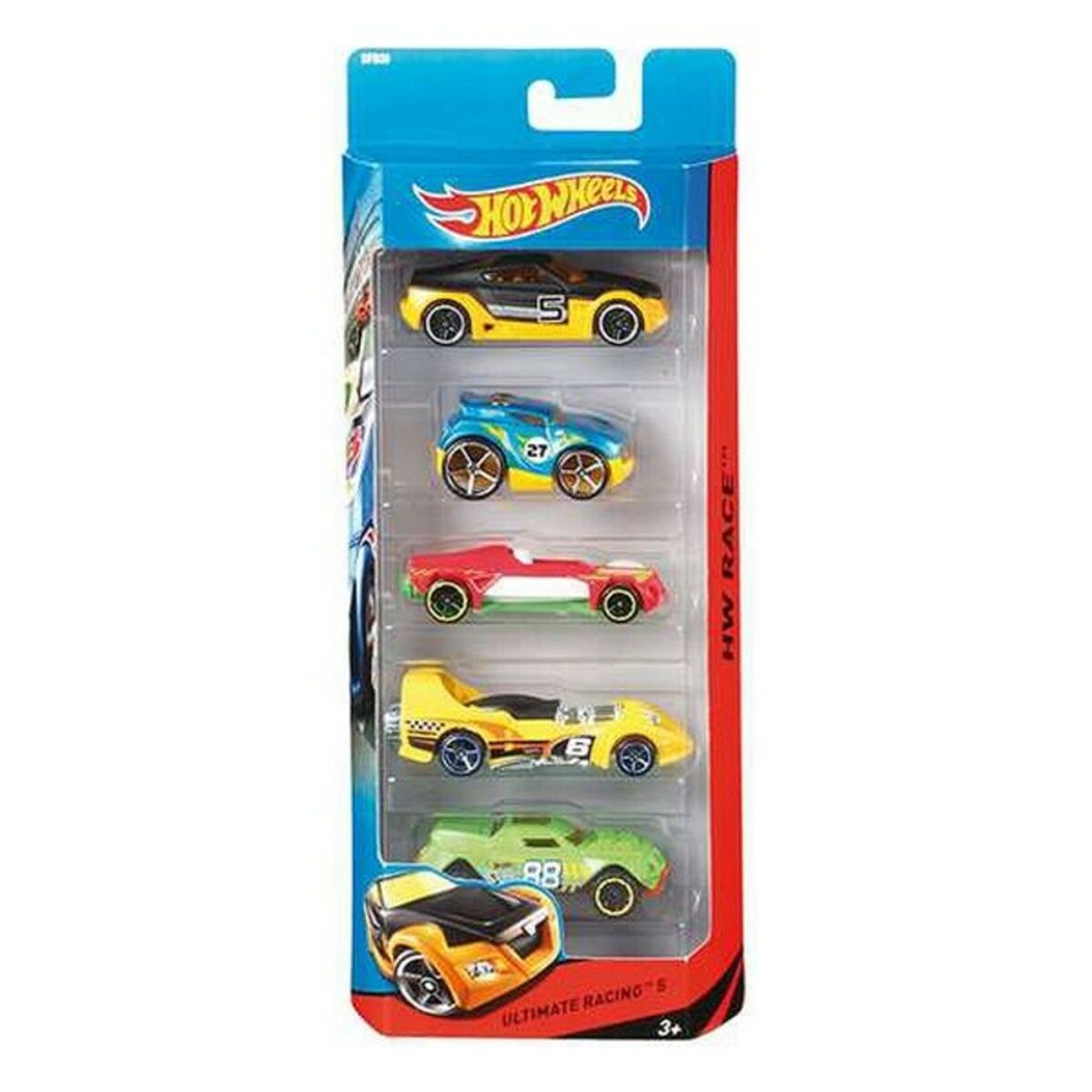 5 mašinėlių rinkinys Hot Wheels 1806 Spalvotas Oranžinė