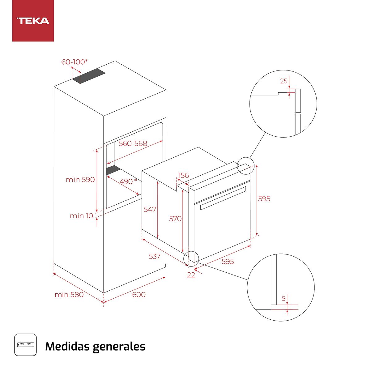 Daugiafunkcinė orkaitė Teka HCB6526 1400 W 71 L