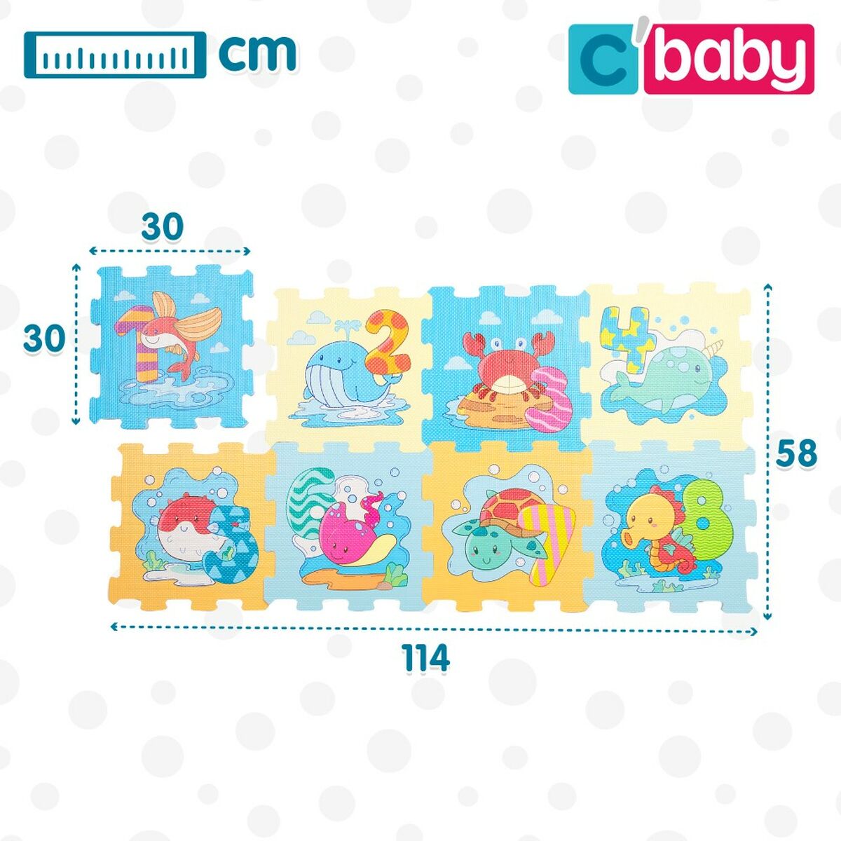 Žaidimų kilimėlis Colorbaby Tamsiai mėlyna EVA 8 Dalys (4 vnt.)