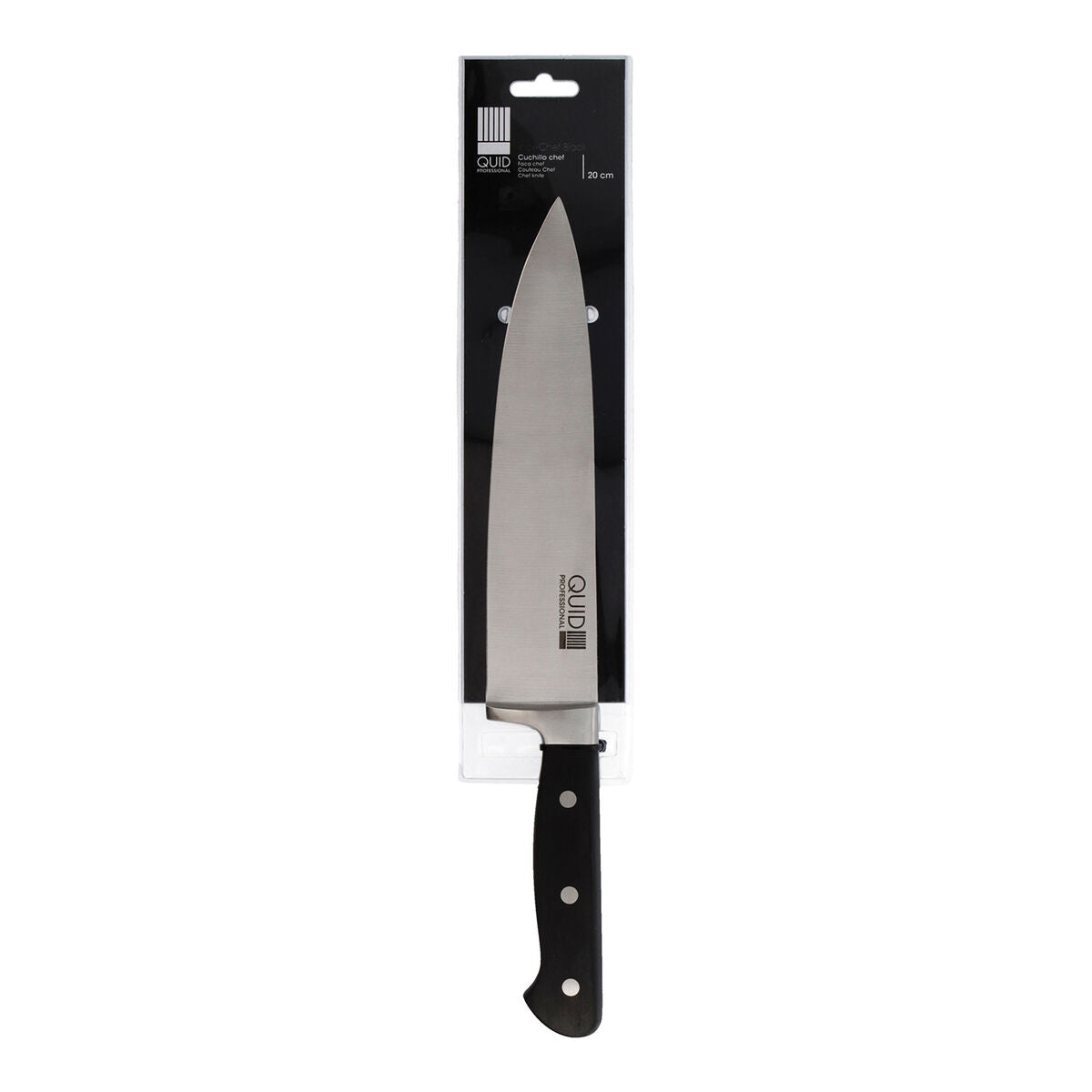 Virėjo peilis Quid Professional Inox Chef Black Juoda Metalinis 20 cm (Pack 6x)