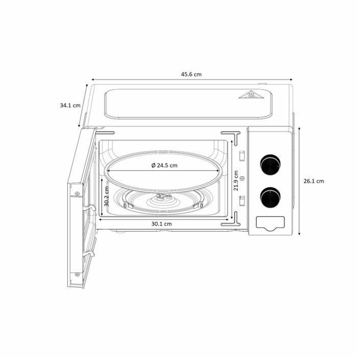 Mikrobangų Krosnelę Oceanic MO20W11  20 L