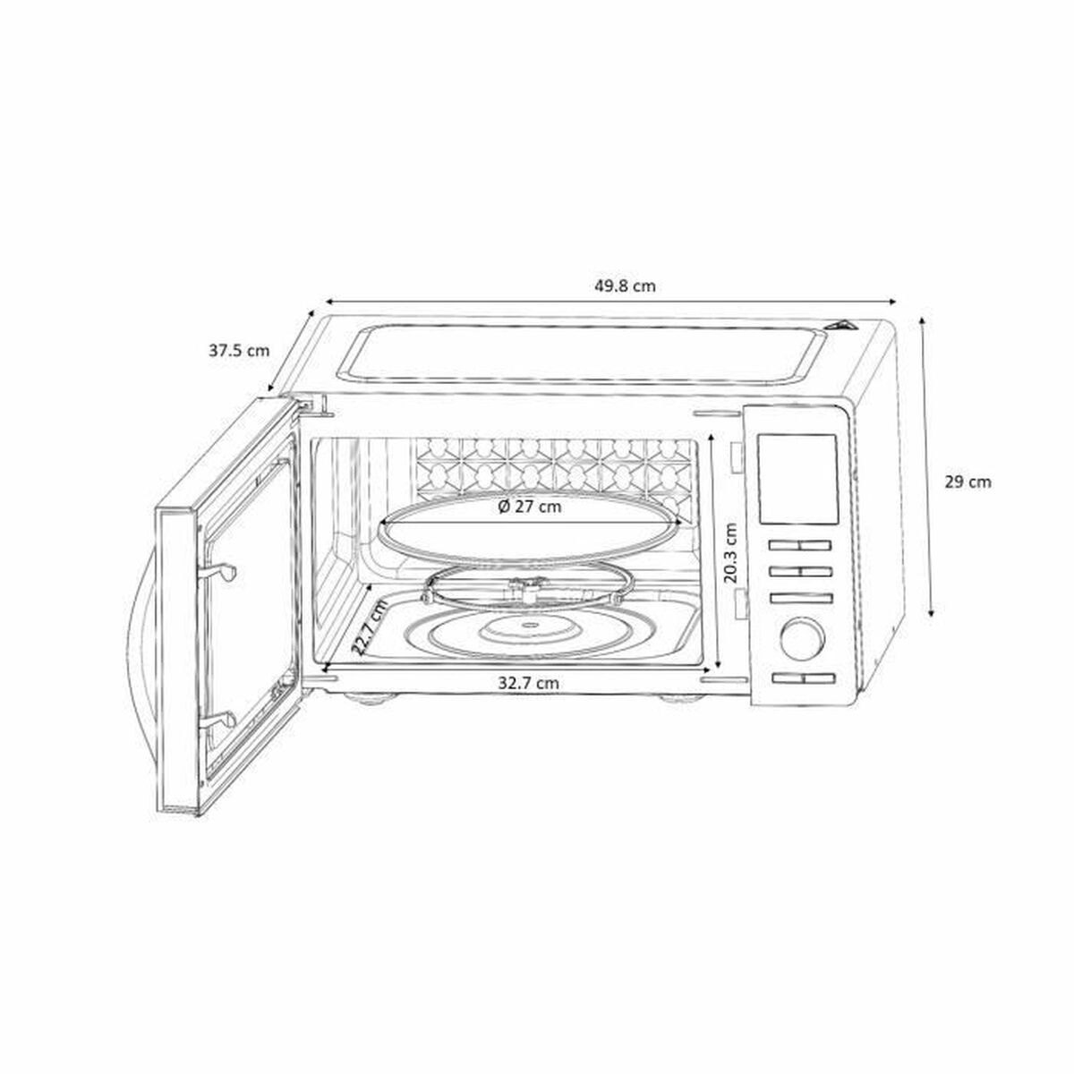 Mikrobangų krosnelė su kepsnine Continental Edison 900 w 25 L Sidabras 900 W 25 L