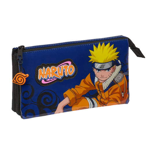 Trigubas penalas Naruto Ninja Mėlyna Juoda 22 x 12 x 3 cm