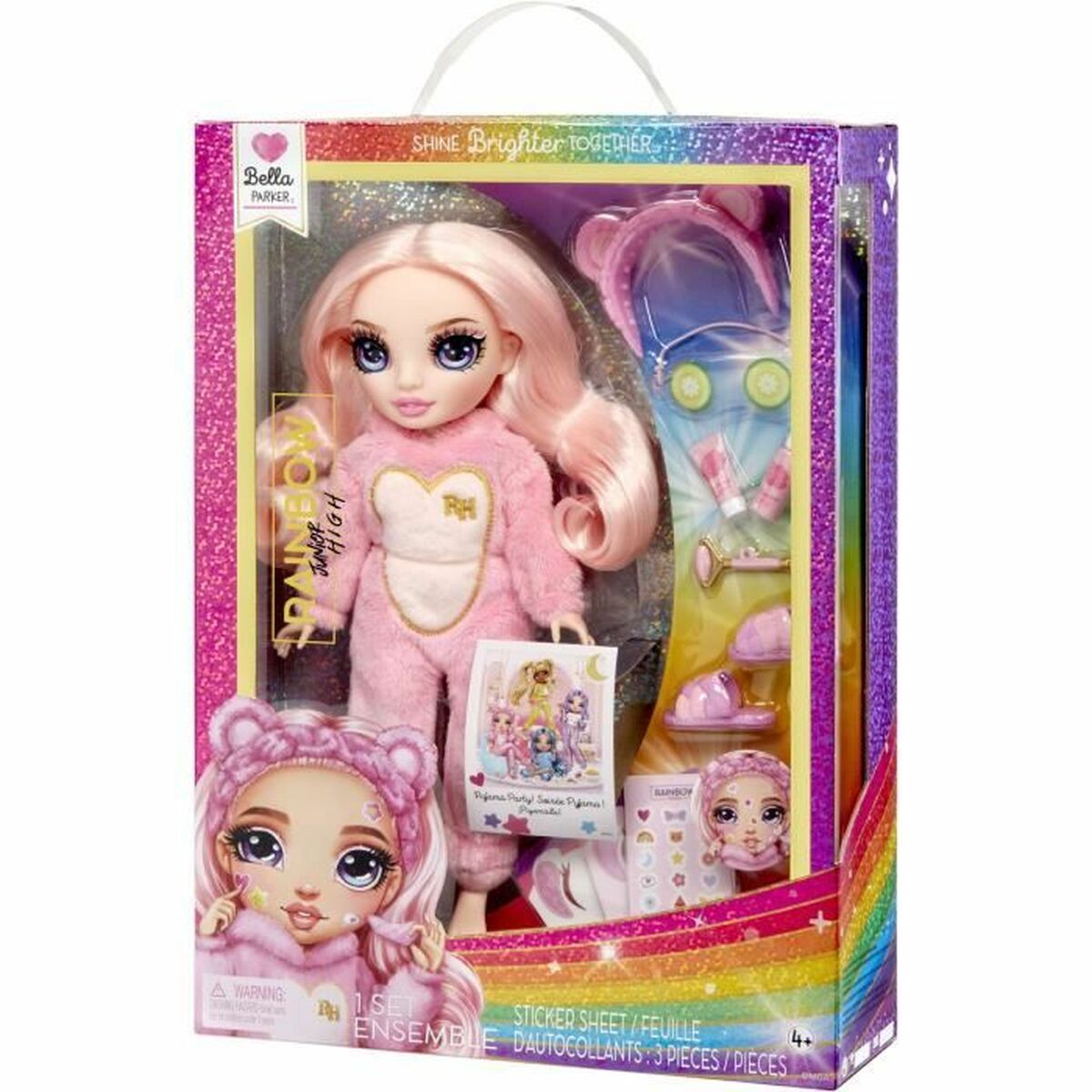 Kūdikio lėlė Rainbow High Pajama Party Bella (Pink)