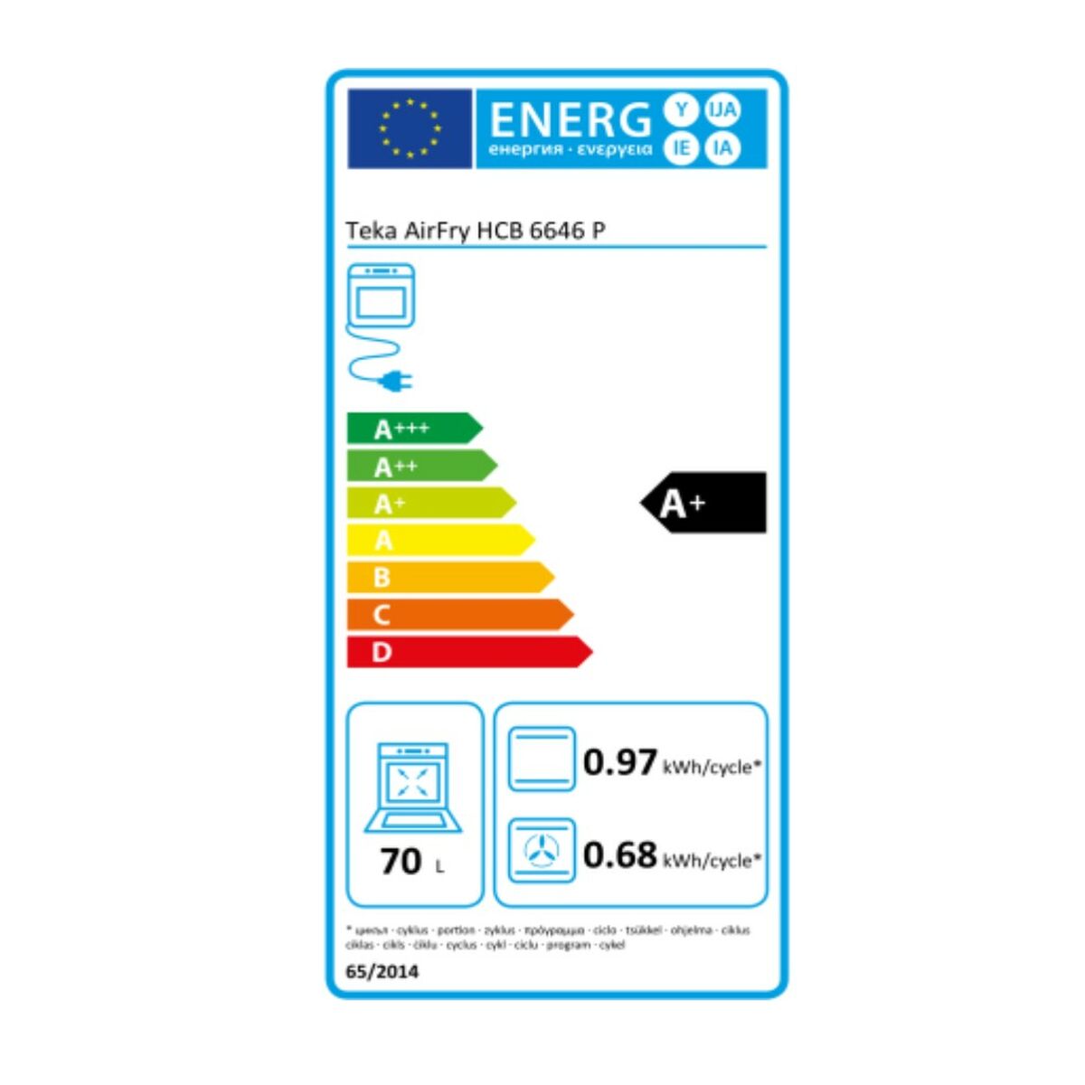 Daugiafunkcinė orkaitė Teka HCB6646PSS (80 L)