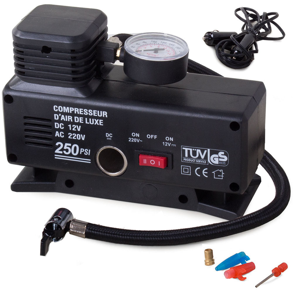 Automobilinis kompresorinis siurblys 230v 12v 250 psi