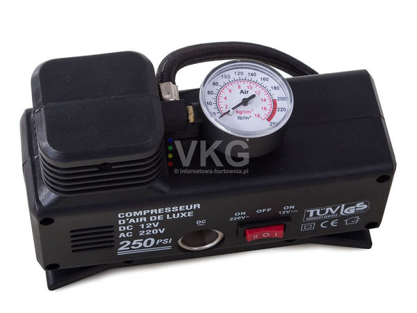 Automobilinis kompresorinis siurblys 230v 12v 250 psi