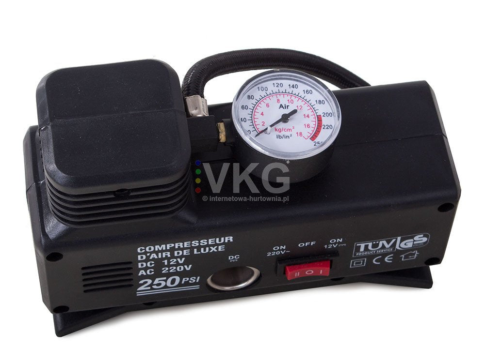 Automobilinis kompresorinis siurblys 230v 12v 250 psi