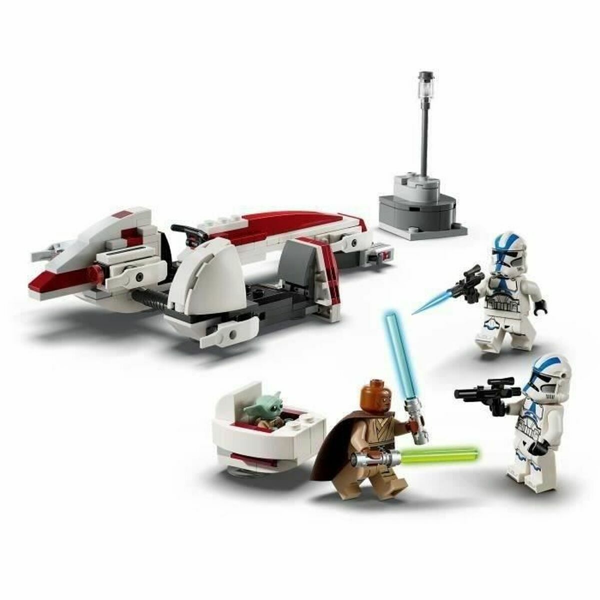 Statybos rinkinys Lego The Mandalorian BARC Speeder Escape Spalvotas