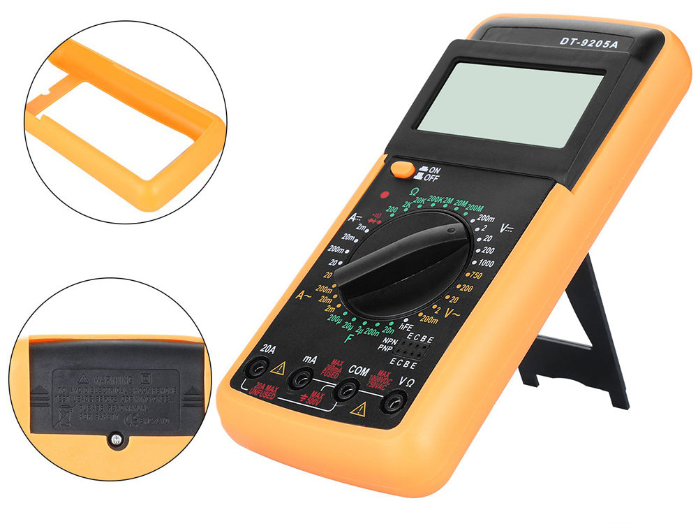 Skaitmeninis multimetras srovės matuoklis dt9205a lcd cyfra