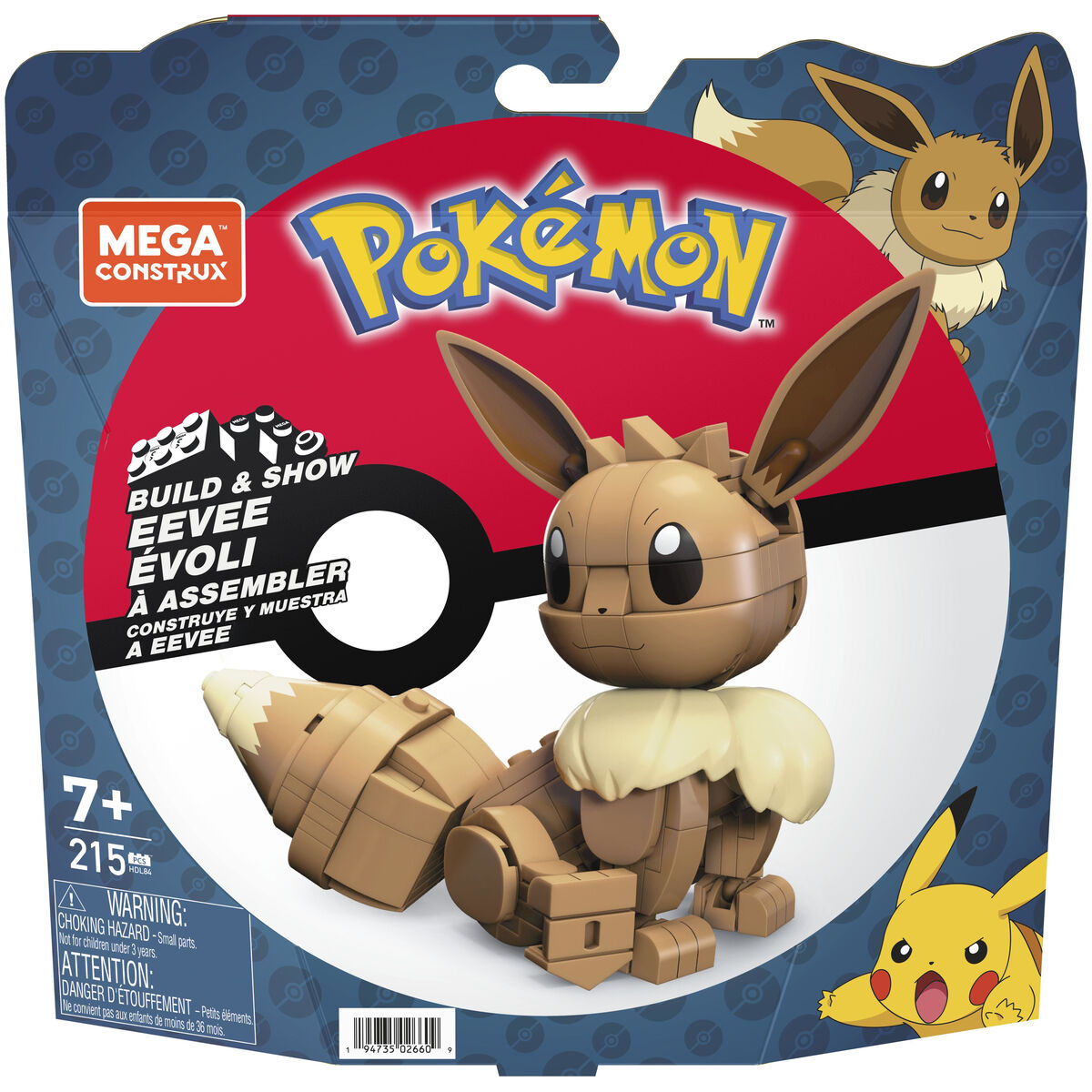 Sujungiama dalis Mega Construx  Eevee Medium + 7 metų 215 Dalys