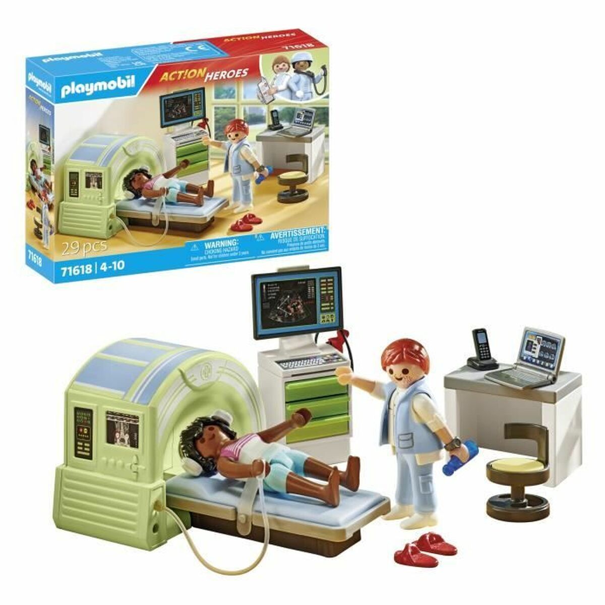 Playset Playmobil 71618 - Patient Medical Scanner 29 Dalys