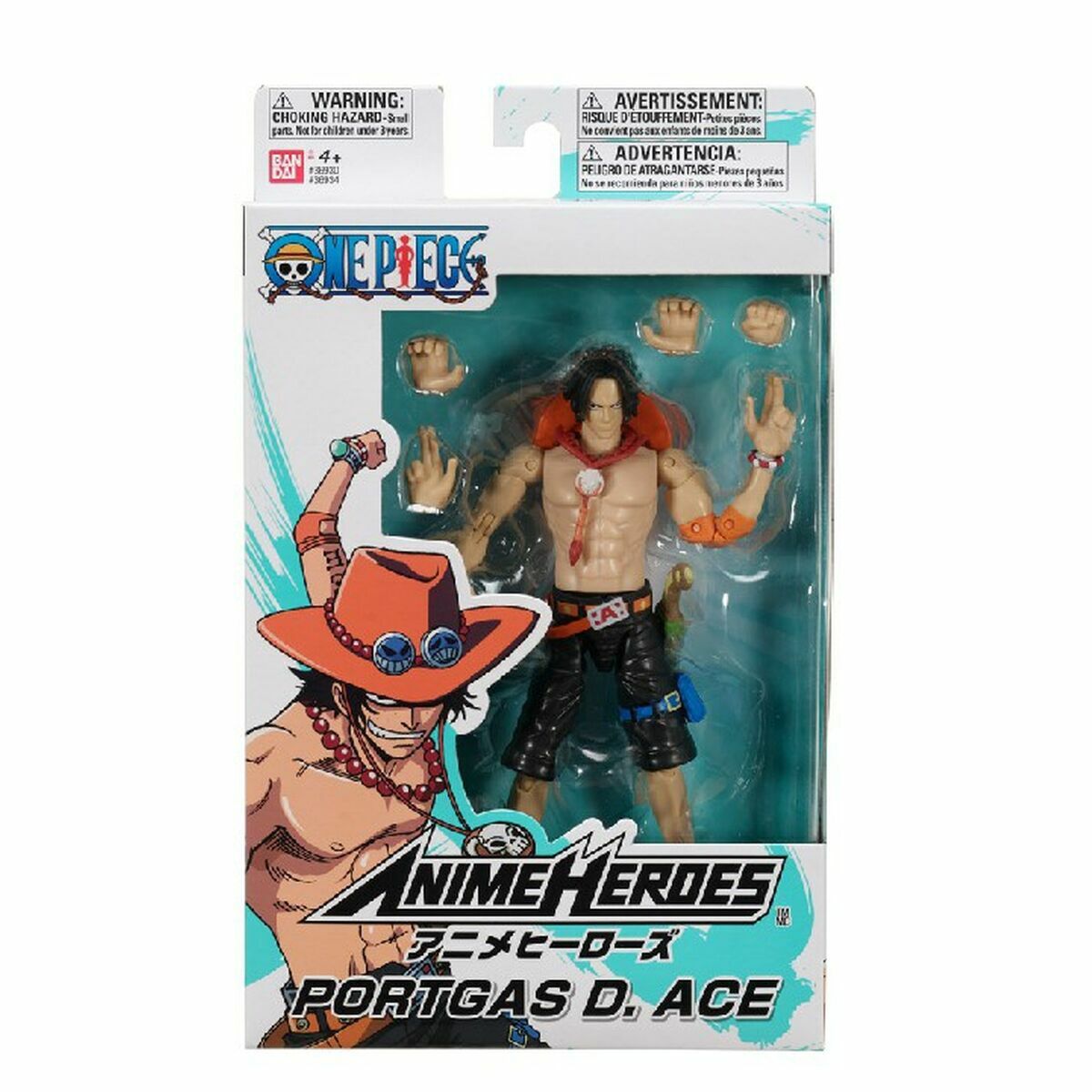 Veiklos rodikliai One Piece Bandai Anime Heroes: Portgas D. Ace 17 cm