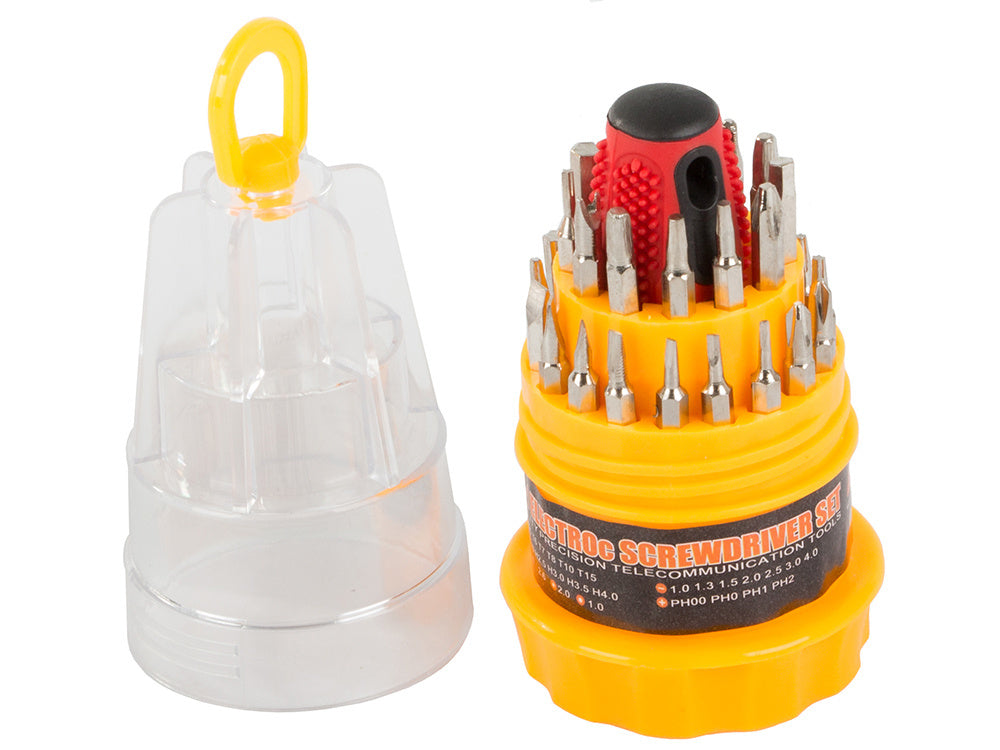 Tikslūs torx atsuktuvai 31 vnt. Magnetas. Atsuktuvai